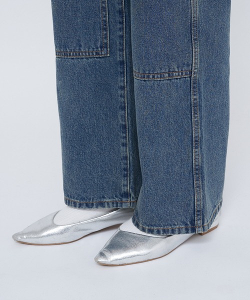 CONES BOSS（コーンズボス）の「【CONESBOSS/コーンズボス】ダブルニーデニムパンツ（その他パンツ・レディース・ベージュ/ブルー・MEDIUM/SMALL）」の19枚目の写真