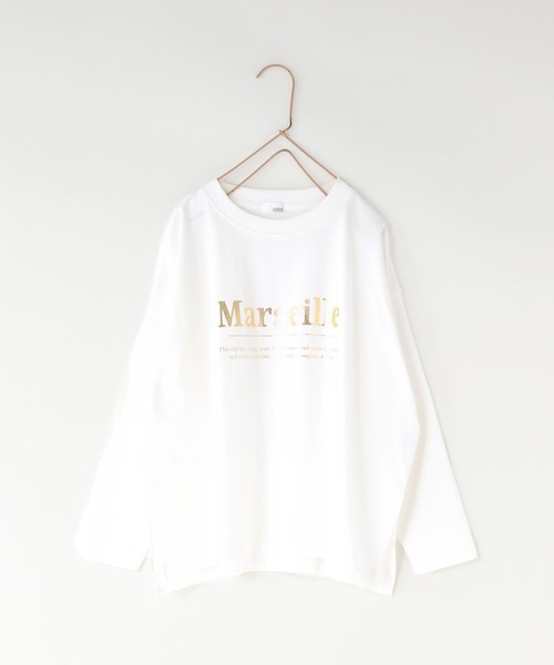 マチャット プリントロングTシャツ（ホワイト） マチャット プリントロングTシャツ（ホワイト） プリントロングT