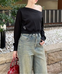 clear | ワンポイント刺繍ワンショルスウェット [大人 カジュアル 着回し力抜群]≪再入荷≫(スウェット)