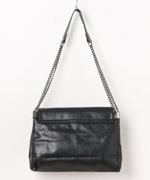 BARELY BLUE（ベアリーブルー）の「【 BARELY BLUE / ベアリーブルー 】 チェーン フラップ ハンドバッグ / ショルダーバッグ（ハンドバッグ・レディース・ブラック/ホワイト・FREE）」の3枚目の写真