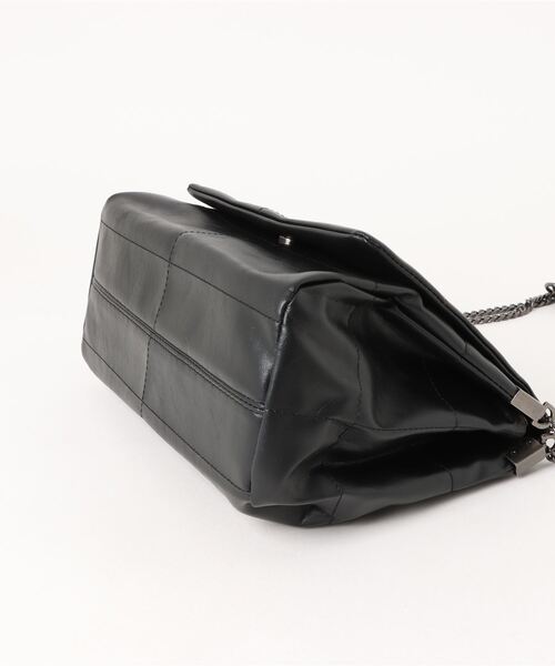 BARELY BLUE（ベアリーブルー）の「【 BARELY BLUE / ベアリーブルー 】 チェーン フラップ ハンドバッグ / ショルダーバッグ（ハンドバッグ・レディース・ブラック/ホワイト・FREE）」の4枚目の写真