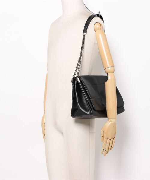 BARELY BLUE（ベアリーブルー）の「【 BARELY BLUE / ベアリーブルー 】 チェーン フラップ ハンドバッグ / ショルダーバッグ（ハンドバッグ・レディース・ブラック/ホワイト・FREE）」の6枚目の写真