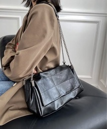 【 BARELY BLUE / ベアリーブルー 】 チェーン フラップ ハンドバッグ / ショルダーバッグ