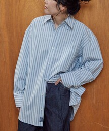 ニットカフスストライプシャツ カフスポイントストライプシャツ | ファッション通販サイト NUGU