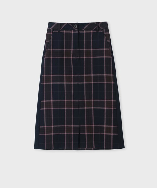 【セール】ウィメンズ ダブルフェイス チェック スカート / 245321 250S（スカート）｜PS Paul Smith（ピーエスポールスミス）