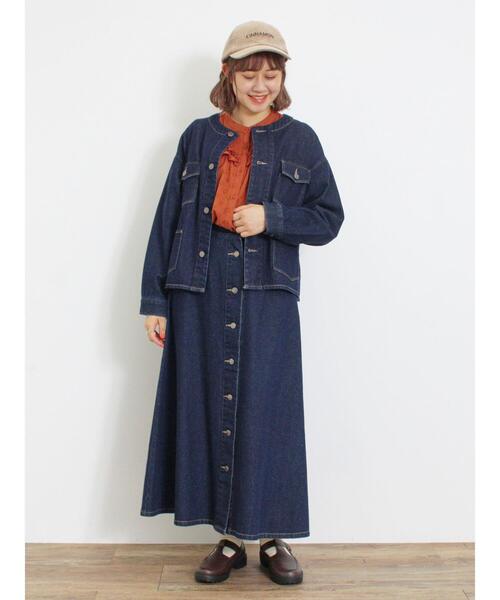 Samansa Mos2（サマンサ モスモス）の「切替フリルブラウス（シャツ/ブラウス・レディース・オレンジ/キナリ/ブラック・F）」の12枚目の写真