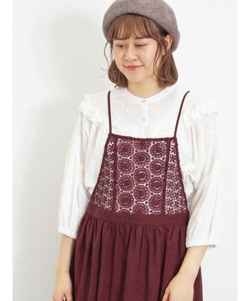 Samansa Mos2（サマンサ モスモス）の「切替フリルブラウス（シャツ/ブラウス・レディース・オレンジ/キナリ/ブラック・F）」の14枚目の写真