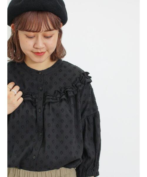 Samansa Mos2（サマンサ モスモス）の「切替フリルブラウス（シャツ/ブラウス・レディース・オレンジ/キナリ/ブラック・F）」の18枚目の写真