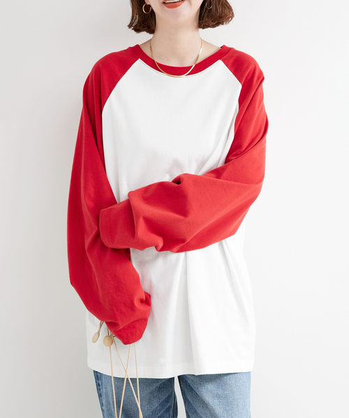 追加》Gleamy/グリーミー ラグランロンT（Tシャツ/カットソー