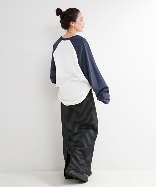 B.C STOCK(ベーセーストック)の「《追加》Gleamy/グリーミー ラグランロンT(Tシャツ/カットソー・レディース・ブラウン/ネイビー/ベージュ/レッド・FREE)」の16枚目の写真