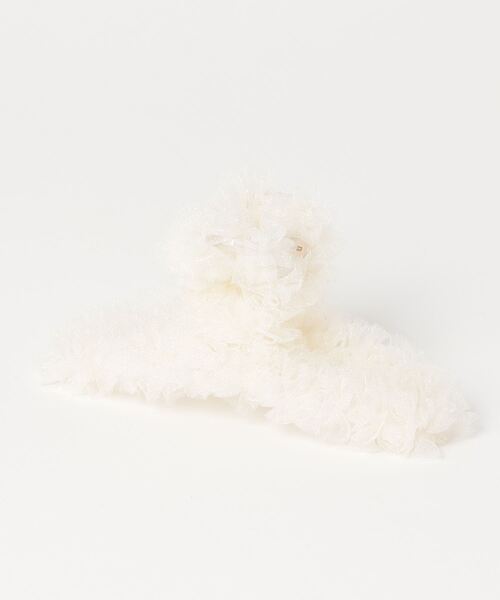 RUBY AND YOU（ルビーアンドユー）の「［select］チュール フリルヘアクリップ（バレッタ/ヘアクリップ・レディース・アイボリー系1/ブラック系1/ベージュ系2/ピンク系1/ピンク系2/ベージュ系1/ブラック系2/アイボリー系2・FREE）」の6枚目の写真