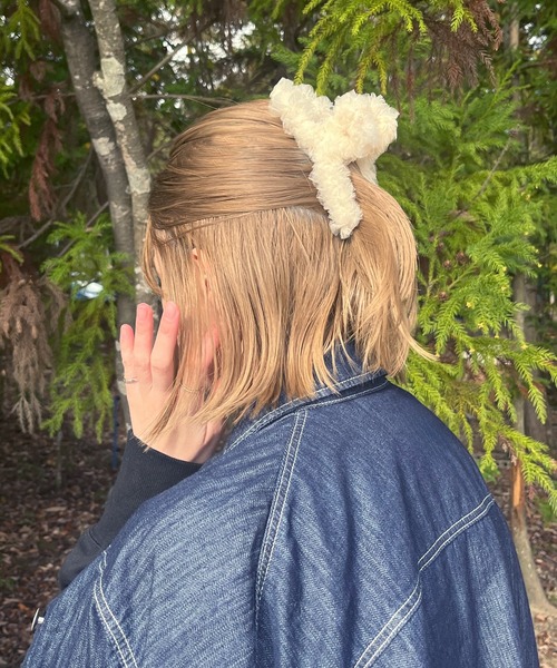 RUBY AND YOU（ルビーアンドユー）の「［select］チュール フリルヘアクリップ（バレッタ/ヘアクリップ・レディース・アイボリー系1/ブラック系1/ベージュ系2/ピンク系1/ピンク系2/ベージュ系1/ブラック系2/アイボリー系2・FREE）」の19枚目の写真