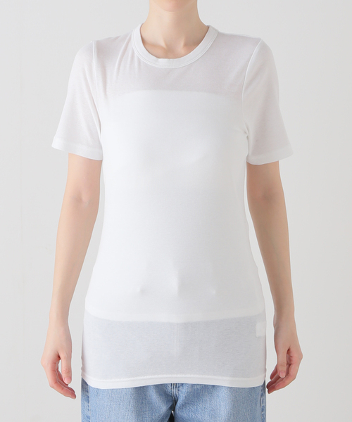 【セール】【babaco/ババコ】コットンシルクベーシックTシャツ / BA01-CR35（Tシャツ/カットソー）｜EMILY WEEK（エミリーウィーク）