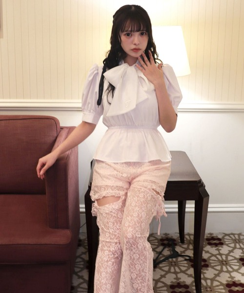 TITTY&CO.（ティティーアンドコー）の「総レースヒップカットパンツ（その他パンツ・レディース・ベビーピンク/ブラック/ホワイト・FREE）」の16枚目の写真