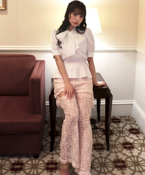 TITTY&CO.（ティティーアンドコー）の「総レースヒップカットパンツ（その他パンツ・レディース・ベビーピンク/ブラック/ホワイト・FREE）」の17枚目の写真