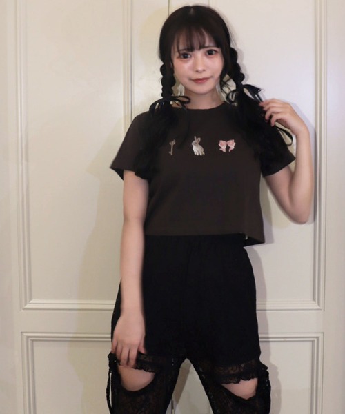 TITTY&CO.（ティティーアンドコー）の「総レースヒップカットパンツ（その他パンツ・レディース・ベビーピンク/ブラック/ホワイト・FREE）」の14枚目の写真