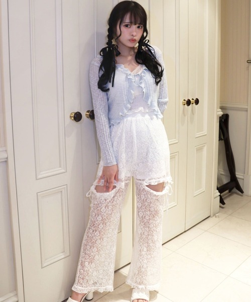 TITTY&CO.（ティティーアンドコー）の「総レースヒップカットパンツ（その他パンツ・レディース・ベビーピンク/ブラック/ホワイト・FREE）」の10枚目の写真