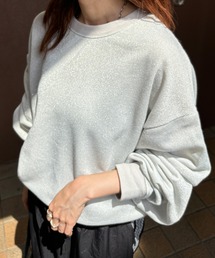 ISOOK | 【ISOOK / アイスー】ラメスウェット  / 裏毛 ラメトップス プルオーバー 春服 春トップス ZOZOTOWN限定(スウェット)