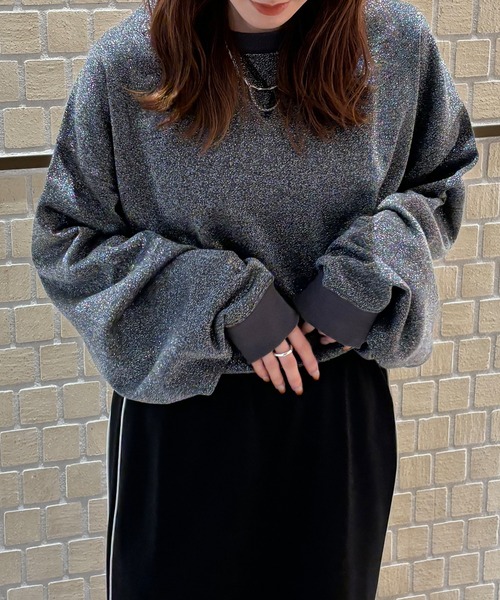 【ISOOK / アイスー】ラメスウェット / 裏毛 ラメトップス ZOZOTOWN限定（スウェット）｜ISOOK（アイスー）