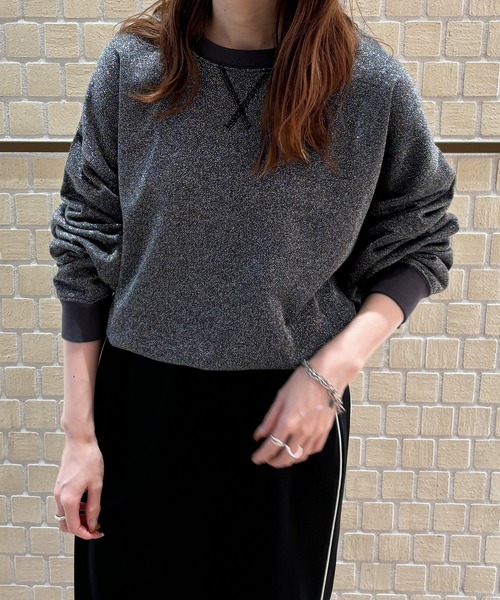 ISOOK(アイスー)の「【ISOOK / アイスー】ラメスウェット / 裏毛 ラメトップス プルオーバー 春服 春トップス ZOZOTOWN限定(スウェット・レディース・ブラック/グレー/ホワイト・FREE)」の18枚目の写真
