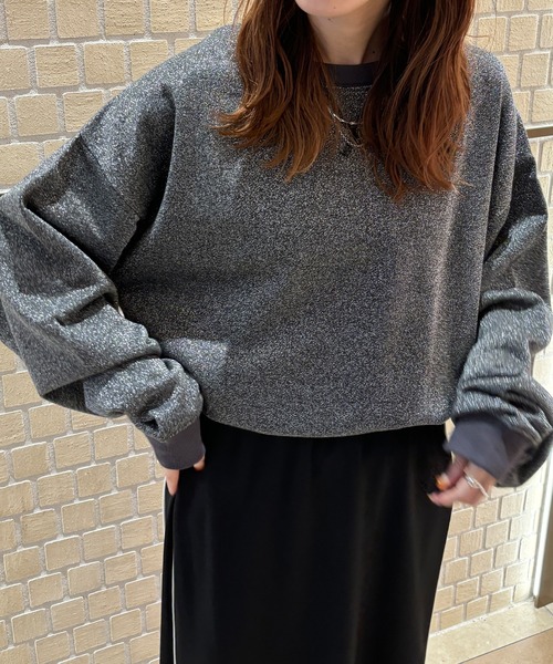 ISOOK(アイスー)の「【ISOOK / アイスー】ラメスウェット / 裏毛 ラメトップス プルオーバー 春服 春トップス ZOZOTOWN限定(スウェット・レディース・ブラック/グレー/ホワイト・FREE)」の20枚目の写真