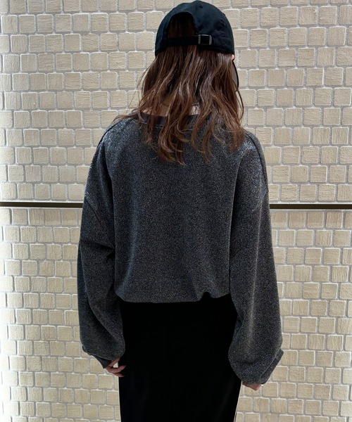 ISOOK(アイスー)の「【ISOOK / アイスー】ラメスウェット / 裏毛 ラメトップス プルオーバー 春服 春トップス ZOZOTOWN限定(スウェット・レディース・ブラック/グレー/ホワイト・FREE)」の5枚目の写真