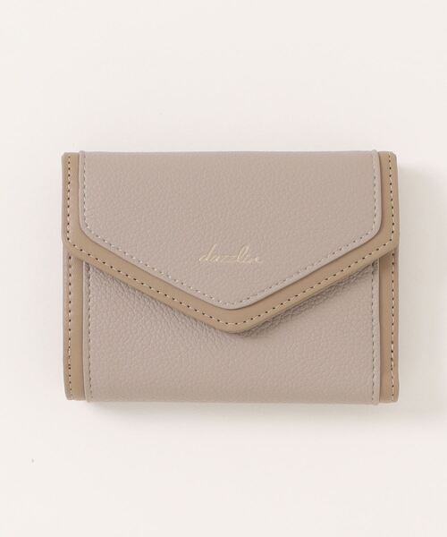 dazzlin（ダズリン）の「【dazzlin/ダズリン】 シュリンク/スムース切り替え 二つ折りウォレット（財布・レディース・ブラック/アイボリー/ブルーグレー/ベージュ系その他・FREE）」の4枚目の写真