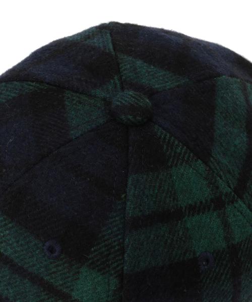 green label relaxing(グリーンレーベルリラクシング)の「GLRチェックメルトンキャップ/グリーン◆(キャップ・キッズ・ケリー・50-52cm/52-54cm)」の6枚目の写真