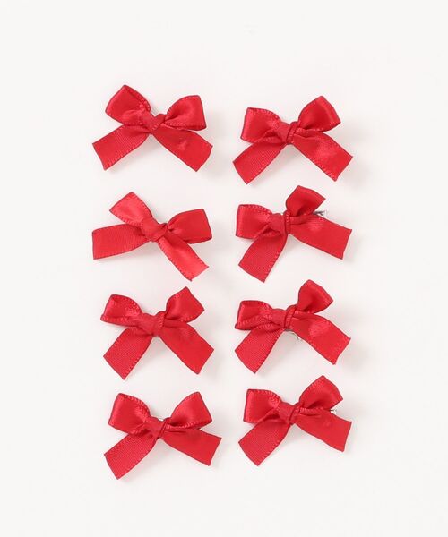 VIBGYOR Women（ヴィブジョー　ウィメン）の「【float】ミニリボン ミニヘアクリップ【8個セット/9色展開/イベント/発表会/ヘアアレンジ】（バレッタ/ヘアクリップ・レディース・オフホワイト/ブルー/ブラック/ライトピンク/ピンク/レッド/パープル/イエロー/ワインレッド/イエロー系・FREE）」の10枚目の写真