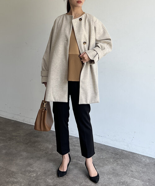 専用♡E19◆23区【23ss/大きいサイズ：4L相当◆ノーカラージャケット】 専用♡E19◇23区【23ss/大きいサイズ：4L相当◇ノーカラージャケット