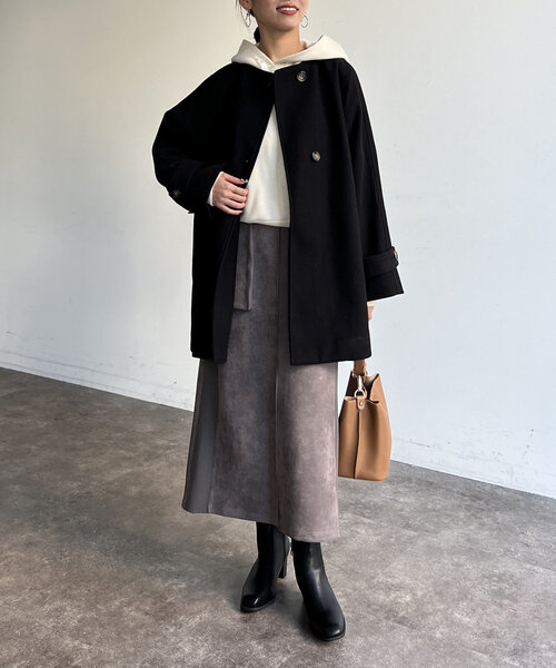 セール】ノーカラーAラインコート（その他アウター）｜Chez toi