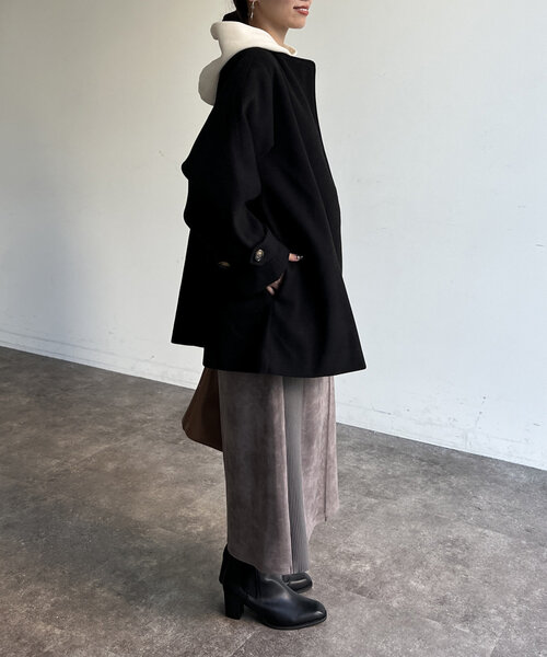 セール】ノーカラーAラインコート（その他アウター）｜Chez toi