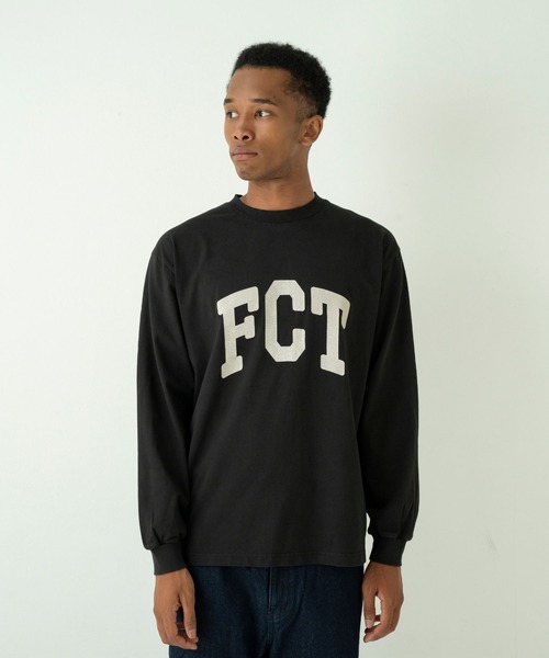 FCTY.(エフシーティーワイ)の「logo long sleeve tee / FCTY.ビッグロゴプリントロンT(Tシャツ/カットソー・メンズ・ライトブルー/ブラック/グレー・MEDIUM/LARGE)」の6枚目の写真