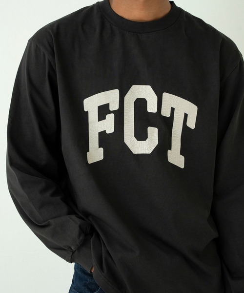 FCTY.(エフシーティーワイ)の「logo long sleeve tee / FCTY.ビッグロゴプリントロンT(Tシャツ/カットソー・メンズ・ライトブルー/ブラック/グレー・MEDIUM/LARGE)」の4枚目の写真