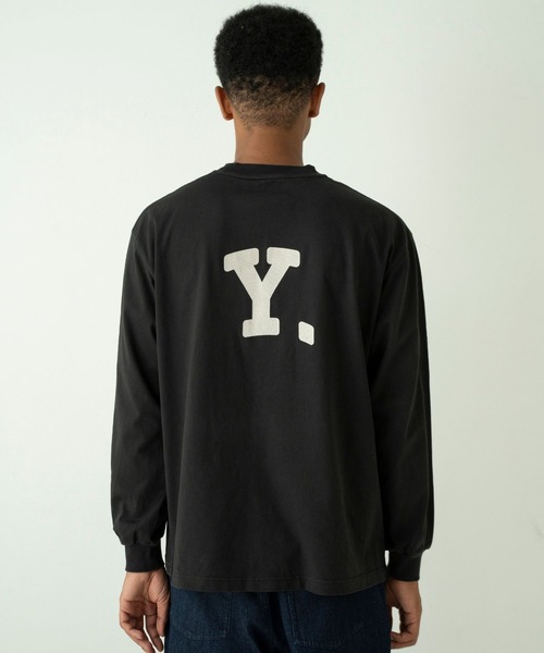 FCTY.(エフシーティーワイ)の「logo long sleeve tee / FCTY.ビッグロゴプリントロンT(Tシャツ/カットソー・メンズ・ライトブルー/ブラック/グレー・MEDIUM/LARGE)」の8枚目の写真