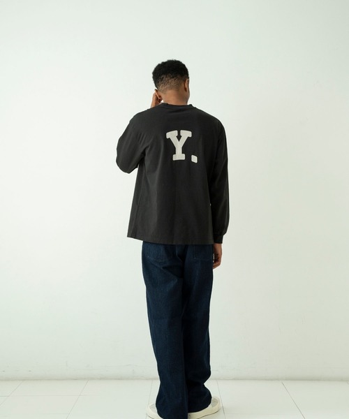 FCTY.(エフシーティーワイ)の「logo long sleeve tee / FCTY.ビッグロゴプリントロンT(Tシャツ/カットソー・メンズ・ライトブルー/ブラック/グレー・MEDIUM/LARGE)」の11枚目の写真