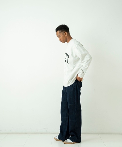 FCTY.(エフシーティーワイ)の「logo long sleeve tee / FCTY.ビッグロゴプリントロンT(Tシャツ/カットソー・メンズ・ライトブルー/ブラック/グレー・MEDIUM/LARGE)」の16枚目の写真