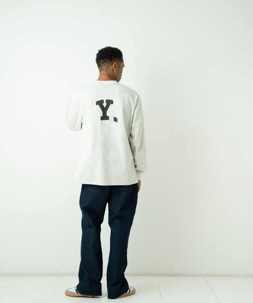 FCTY.(エフシーティーワイ)の「logo long sleeve tee / FCTY.ビッグロゴプリントロンT(Tシャツ/カットソー・メンズ・ライトブルー/ブラック/グレー・MEDIUM/LARGE)」の17枚目の写真