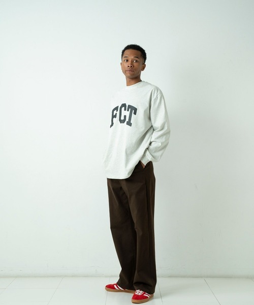 FCTY.(エフシーティーワイ)の「logo long sleeve tee / FCTY.ビッグロゴプリントロンT(Tシャツ/カットソー・メンズ・ライトブルー/ブラック/グレー・MEDIUM/LARGE)」の15枚目の写真