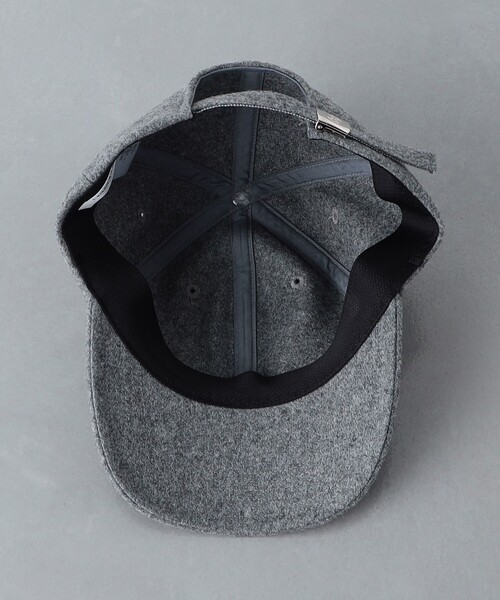 KIJIMA TAKAYUKI（キジマ　タカユキ）の「＜KIJIMA TAKAYUKI＞ MELTON CAP/メルトン キャップ（キャップ・メンズ・ブラック/グレー・FREE）」の7枚目の写真