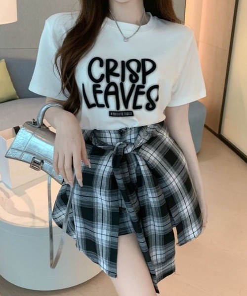レイヤードチェックショートパンツ セール】チェック柄レイヤードインナーショートパンツ（その他