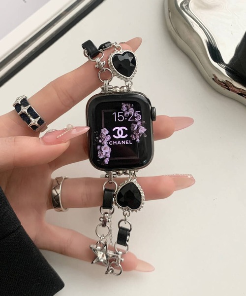 セール】LUON / Apple Watch Band / ハート スター メタル ブラック