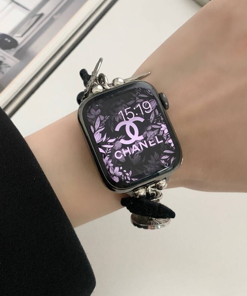 LUON(ルオン)の「LUON / Apple Watch Band / ハート スター メタル ブラック アップルウォッチ バンド(デジタル腕時計・レディース・ブラック系1/シルバー/ブラック系2・B/A)」の5枚目の写真