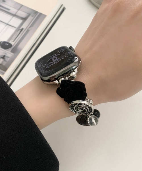 LUON / Apple Watch Band / ハート スター メタル ブラック アップル