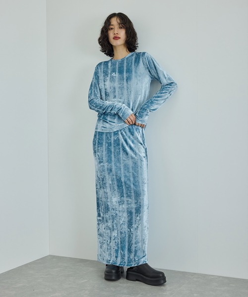 【セール】【Miller for ADAM ET ROPE'】別注ベロア L/S TEE（Tシャツ/カットソー）｜MILLER（ミラー）