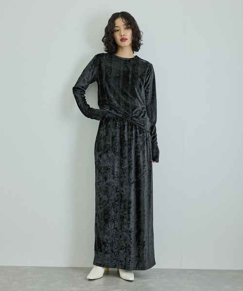 MILLER - 【Miller for ADAM ET ROPE'】別注 ベロアロングスリーブT セール】【Miller for ADAM ET ROPE'】別注ベロア L/S TEE（T