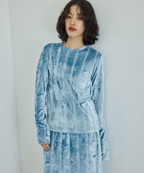 【セール】【Miller for ADAM ET ROPE'】別注ベロア L/S TEE（Tシャツ/カットソー）｜MILLER（ミラー）