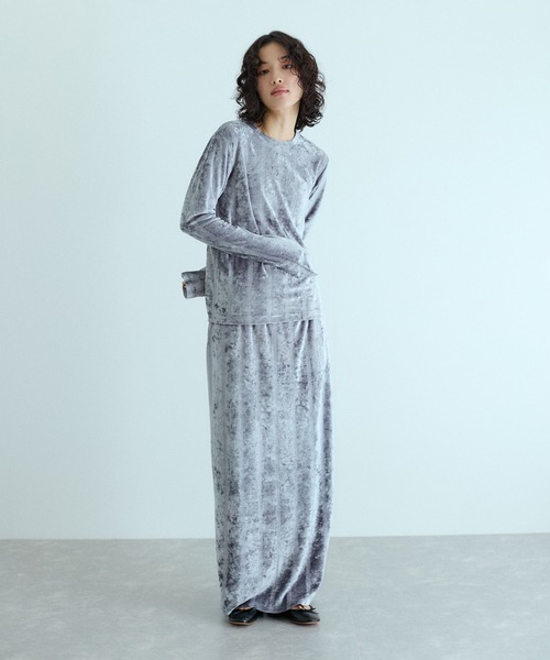 【セール】【Miller for ADAM ET ROPE'】別注ベロア L/S TEE（Tシャツ/カットソー）｜MILLER（ミラー）