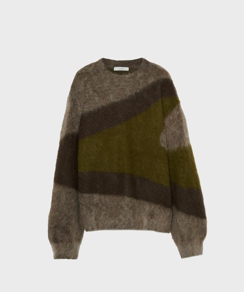 Jieda（ジエダ）の「MULTI COLOR KNIT（ニット/セーター・メンズ・ネイビー/サックスブルー/ブラック/ベージュ・1/2/3）」の2枚目の写真