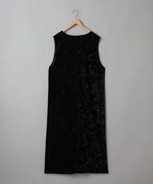 coen（コーエン）の「クラッシュベロアVネックジャンスカ（ジャンパースカート・レディース・ブラック/ベージュ・M/L）」の3枚目の写真